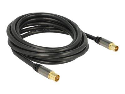 DELOCK Antennenkabel IEC -> IEC St/Bu 3.00m schwarz Multimedia-Technik Satelliten-Zubehör