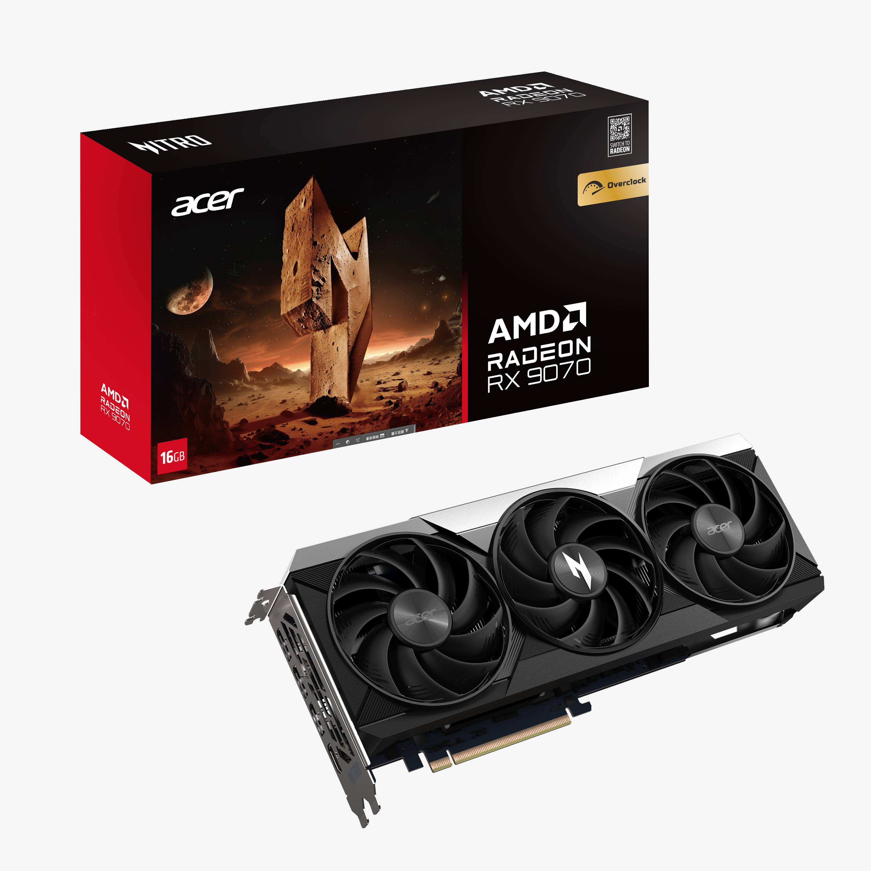Acer NITRO AMD RX9070 OC 16GB Multimedia-Technik Grafikkarten AMD