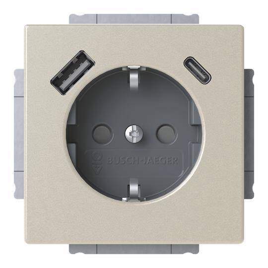 BJ SCHUKO -/USB-A+C 20 EUCB2USBAC-866 Steckdose Install.Baumaterial Schaltermat/Geb.Steu Schalter