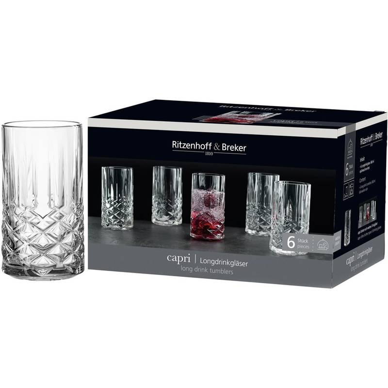 Ritzenhoff & Breker Longdrinkglas CAPRI, 0,36 l