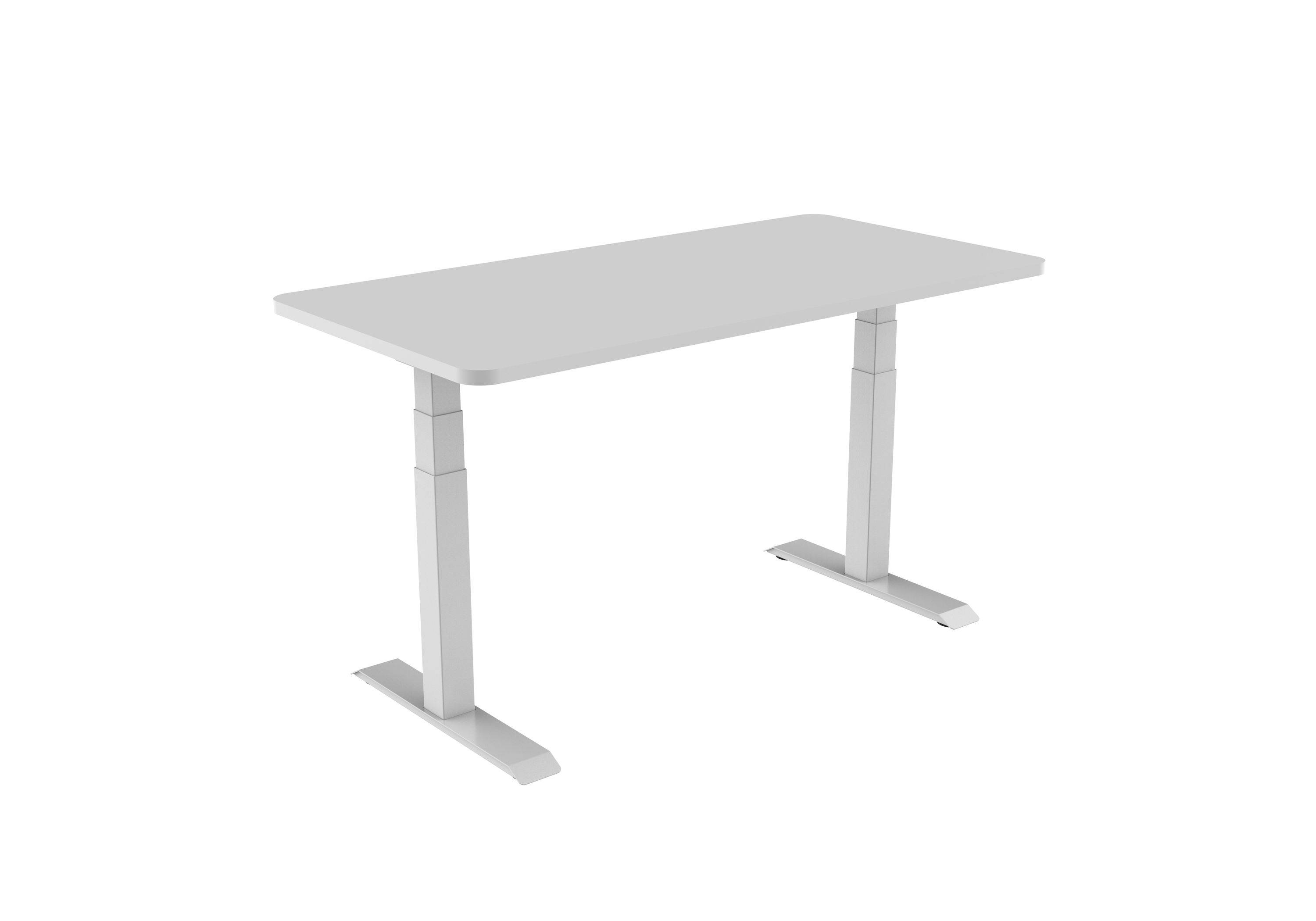 celexon elektrisch höhenverstellbarer Schreibtisch Professional eAdjust-58123 - weiß, inkl. Tischplatte 125 x 75 cm