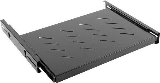 LANBERG 19 Fachboden ausziehbar 1U (465x347mm)600mm tief sw Multimedia-Technik für 19