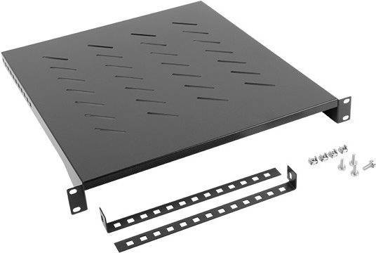 LANBERG 19 Fachboden 1U 483x500 800mm, schwarz Multimedia-Technik 19 Gehäuse