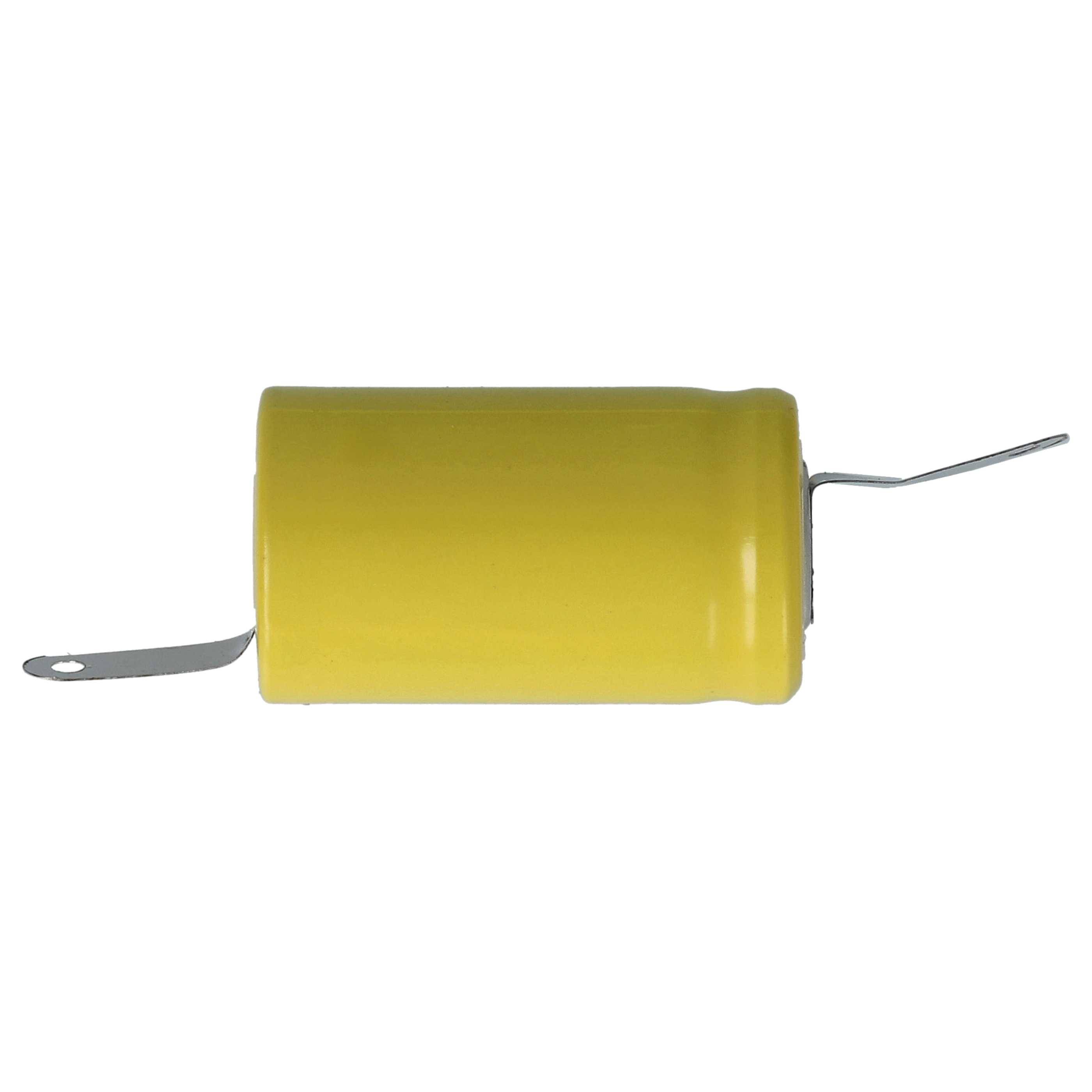 vhbw 5x Akku Ersatz für 1/2AA für Modellbau (600mAh, 1,2V, NiMH, Grün, mit Z-Lötfahne)