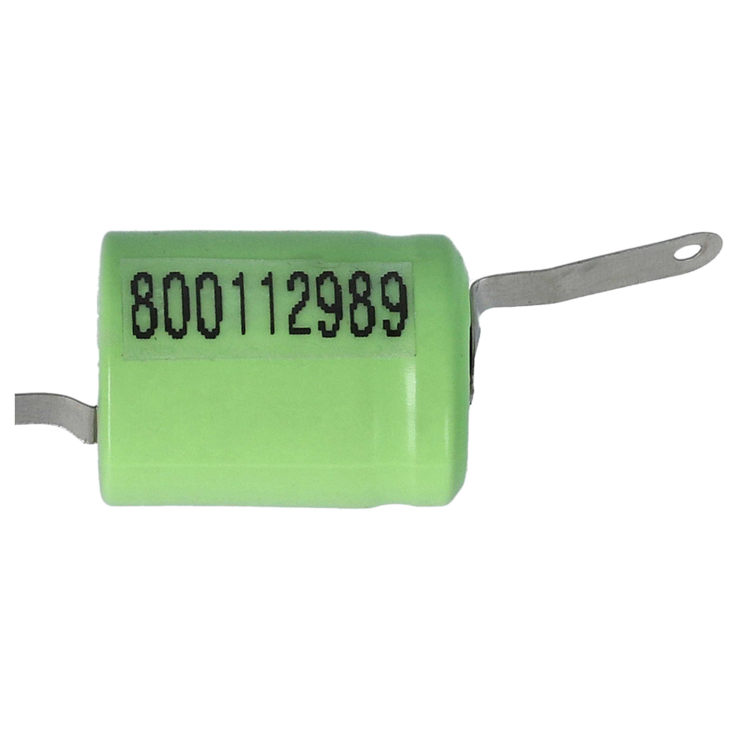 vhbw 5x Akku Ersatz für 1/3AAA für Modellbau (170mAh, 1,2V, NiMH, Grün, mit Z-Lötfahne)