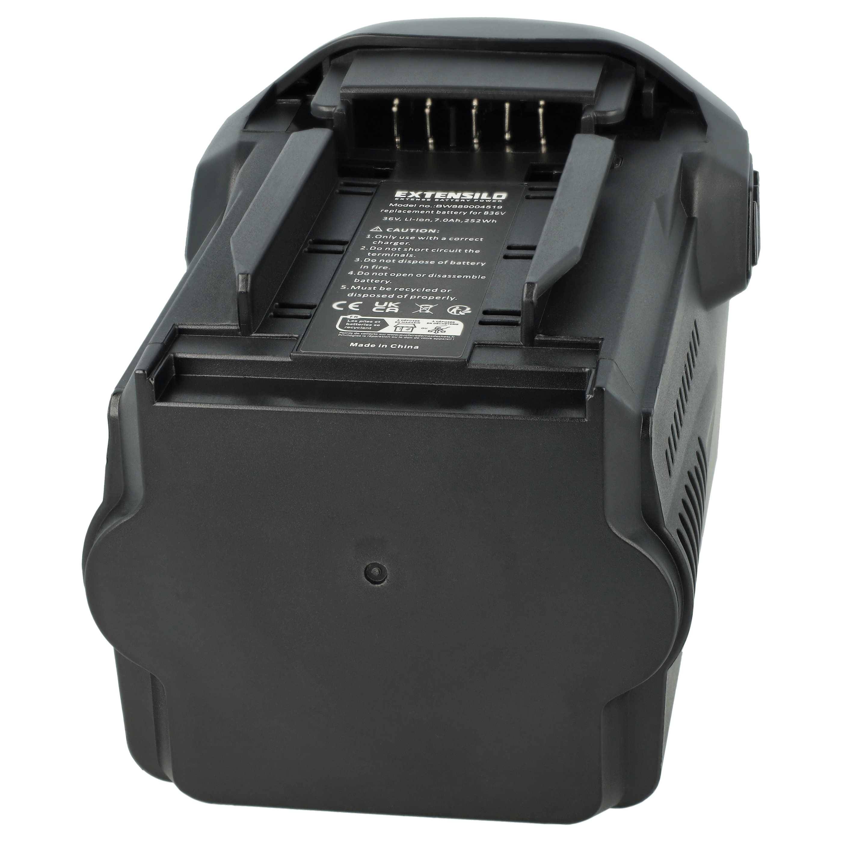 EXTENSILO 3x Akku kompatibel mit Hilti TE6-ALi, TE 7A, TE7A, WSC 7.25-A36 Werkzeug (7000 mAh, Li-Ion, 36 V)