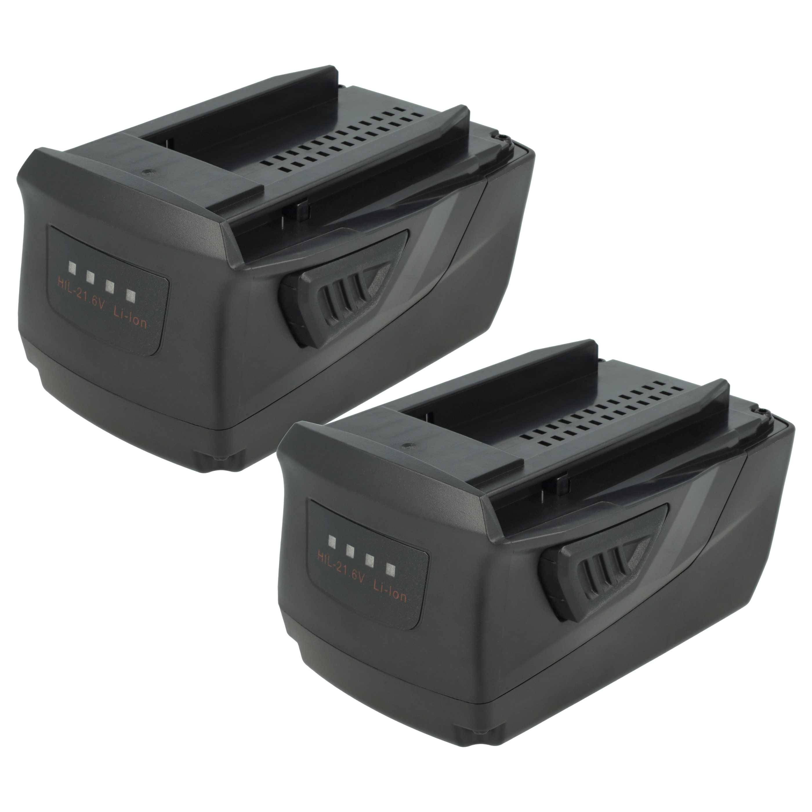 vhbw 2x Akku kompatibel mit Hilti SJT 6-A22, SL 2-A22, SL 6-A22, SR 4-A22, SR 6-A22, SPN 6-A22 Werkzeug (6000 mAh, Li-Ion, 21,6 V)