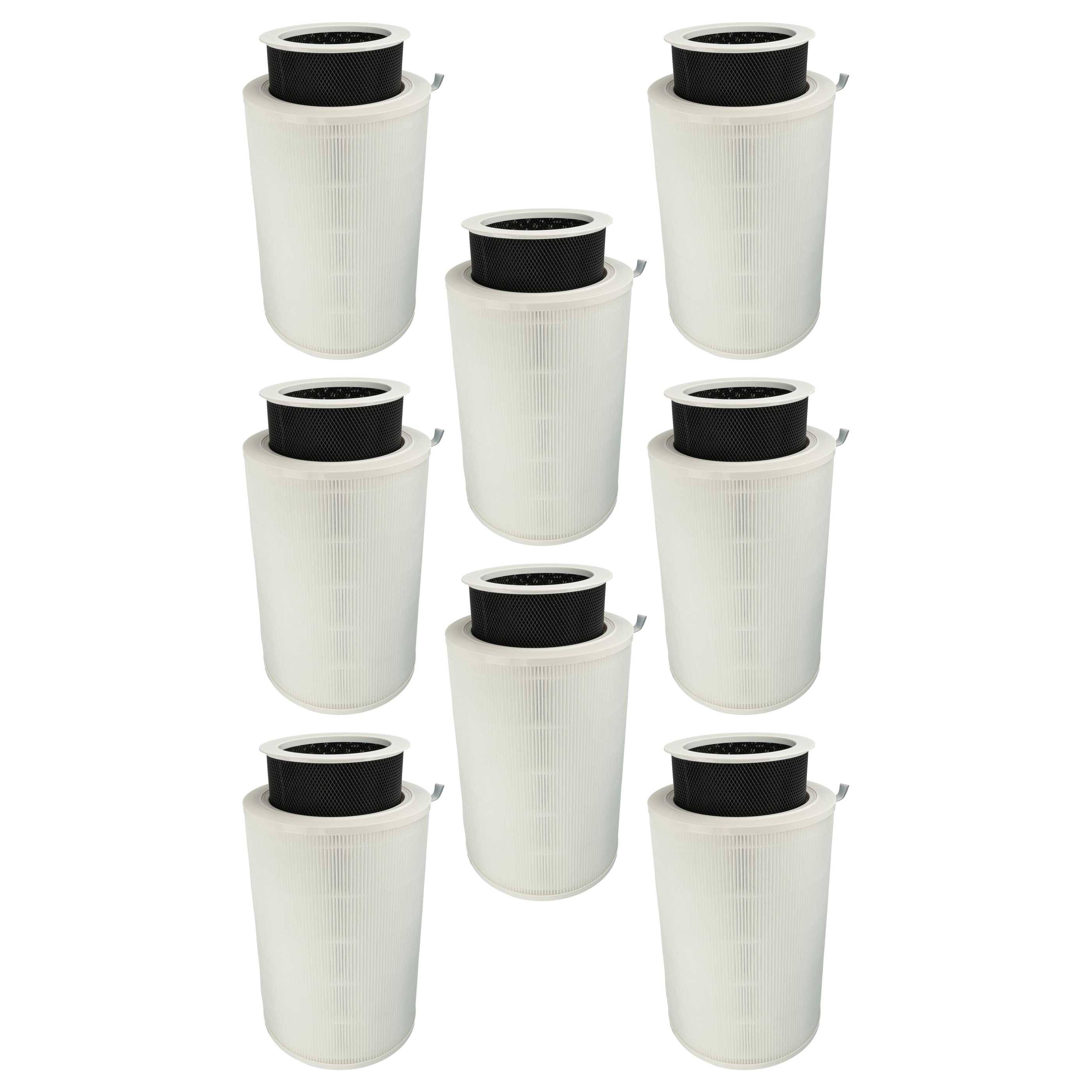 vhbw 8x Luftilter kompatibel mit Doctor-San X3, X2 Luftreiniger - Kombifilter Vorfilter + HEPA + Aktivkohle