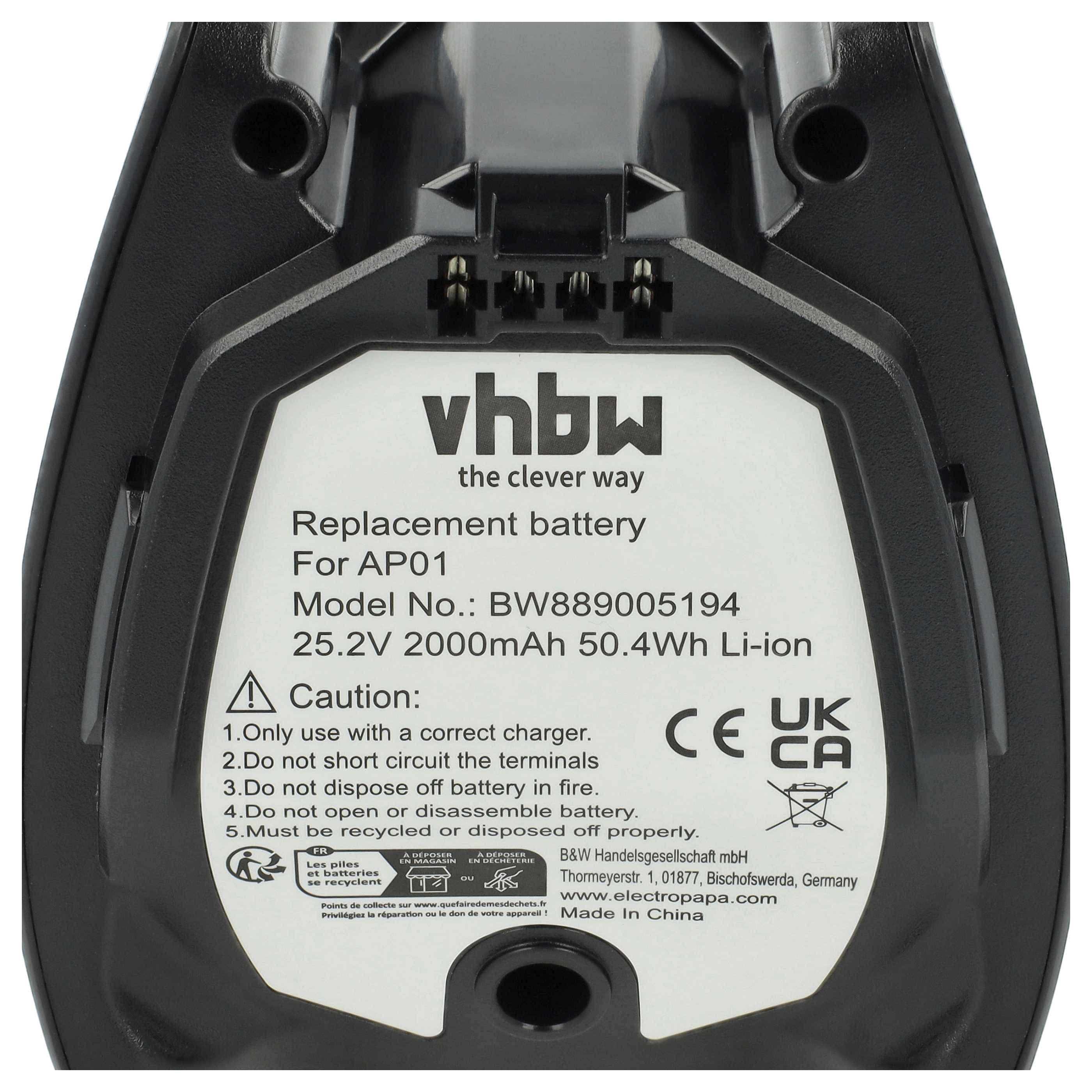 Ersatzbatterieaufkleber zeigt Spezifikationen: „Modellnummer: BW889005194