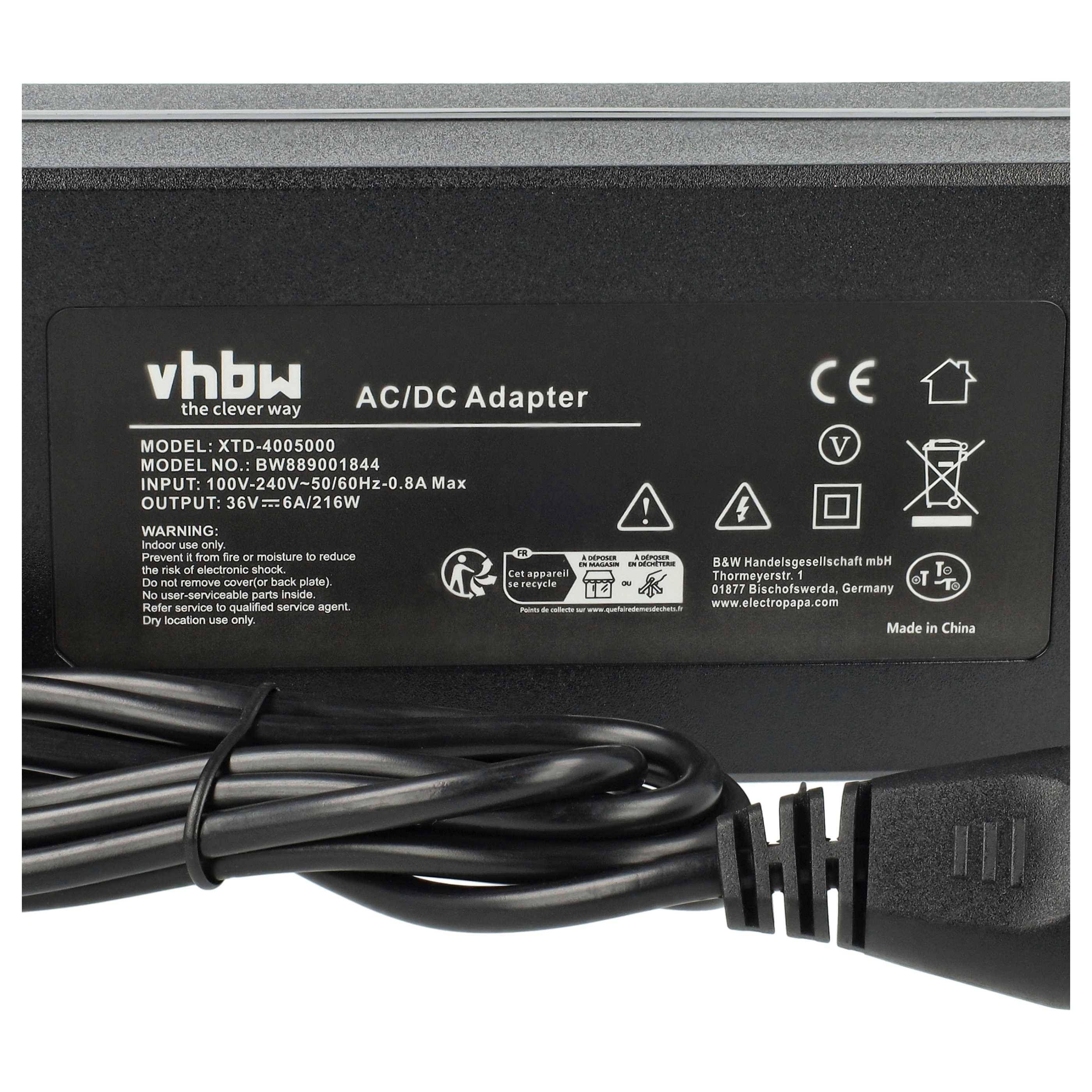 vhbw Ladegerät kompatibel mit Bosch PowerPack 500, 300, 400 Fahrradakkus, E-Bike - Für Akkus