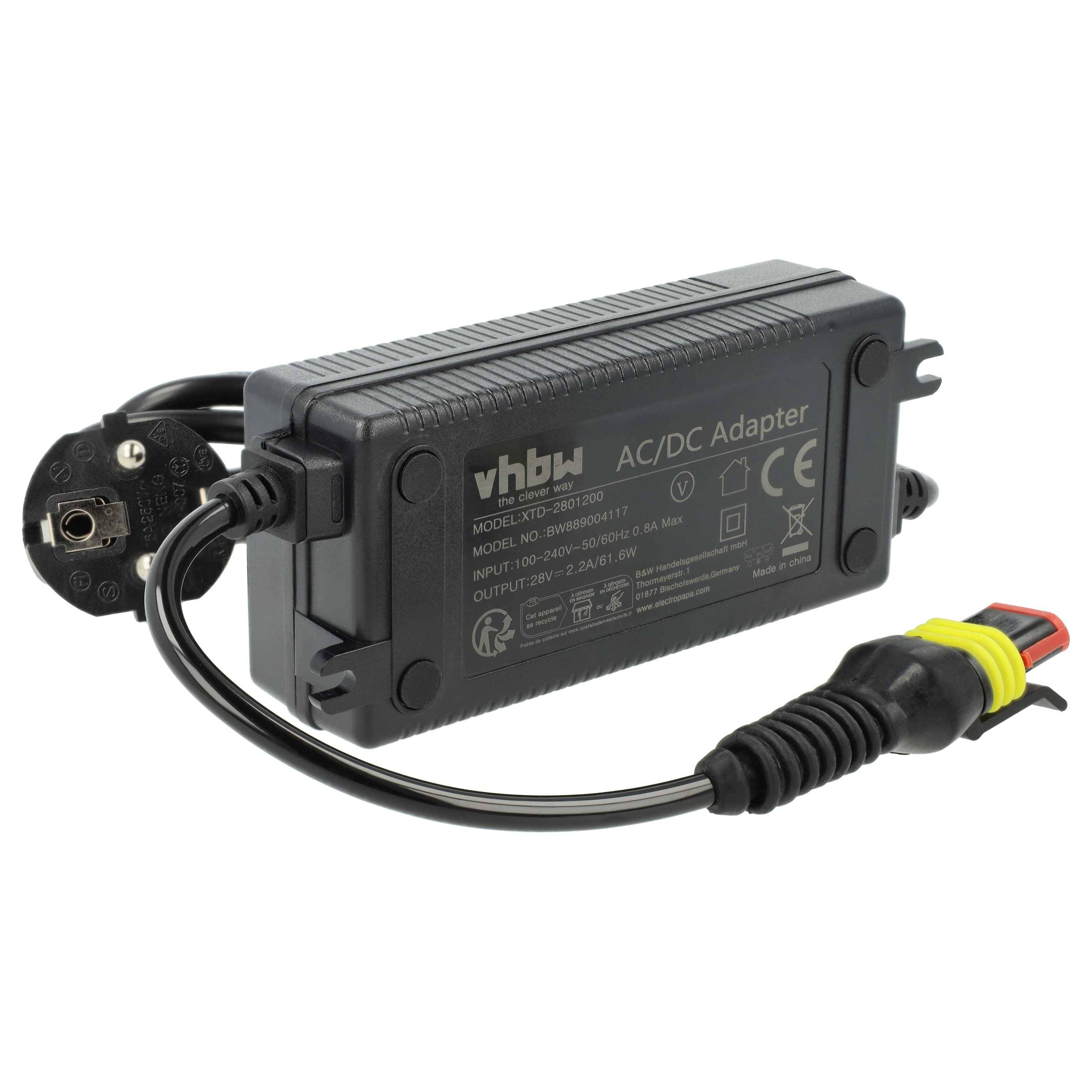 vhbw Netzteil kompatibel mit Husqvarna Automower 320, 320 Nera, 410XE Nera, 310E Nera, 420 Rasenmäher, Mähroboter - 11,5 cm