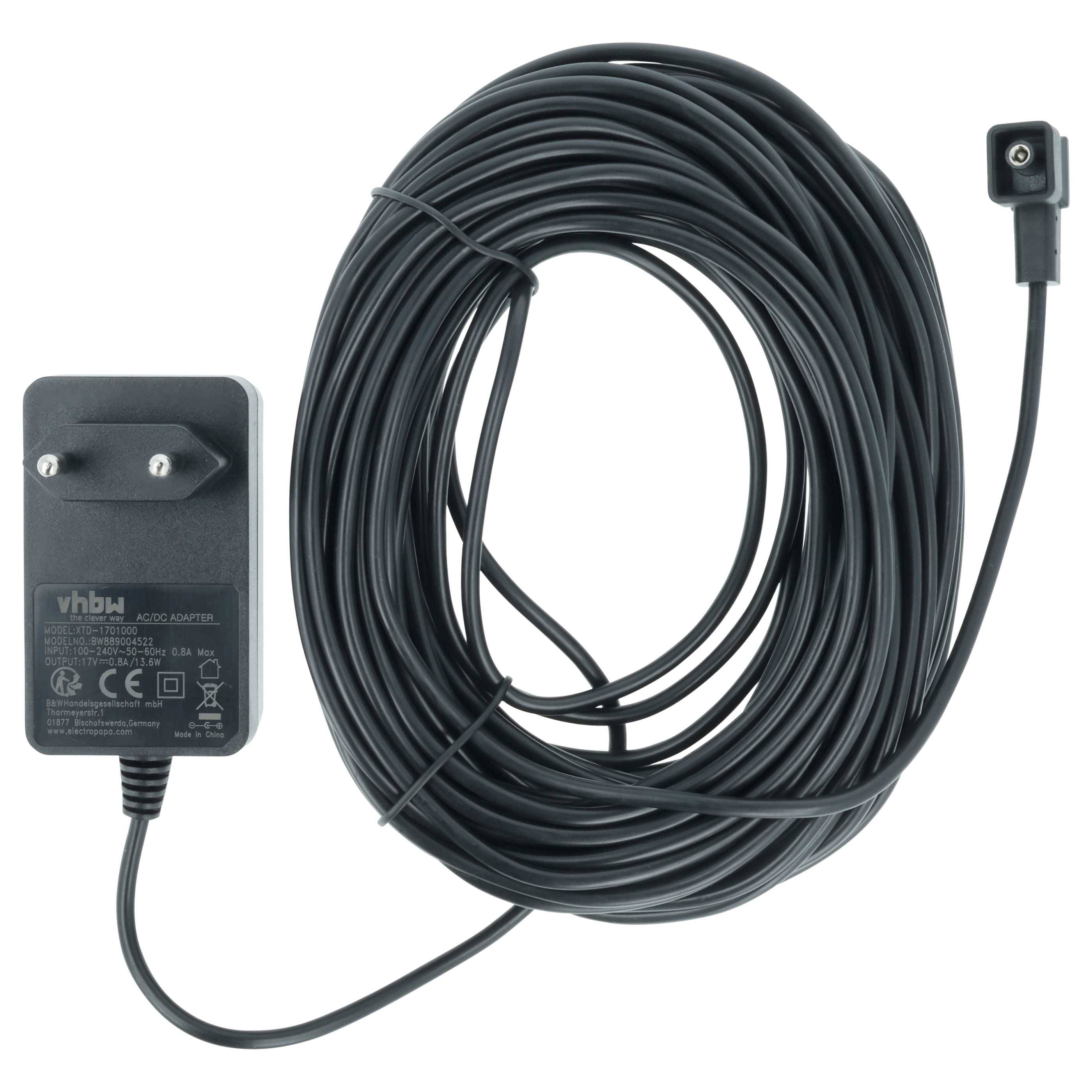 vhbw Netzteil kompatibel mit Wolf Loopo S 300, Loopo S 500, Loopo S 150 Rasenroboter - 138 cm