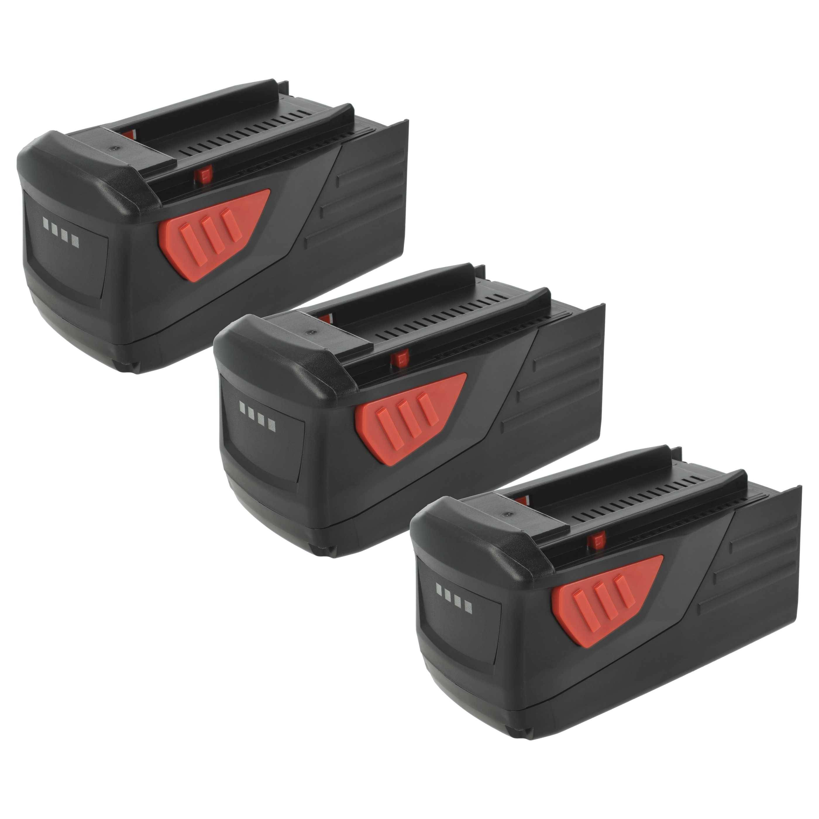 vhbw 3x Akku Ersatz für Hilti B36, B36V, 2203932, 418009 für Werkzeug (5000 mAh, Li-Ion, 36 V)