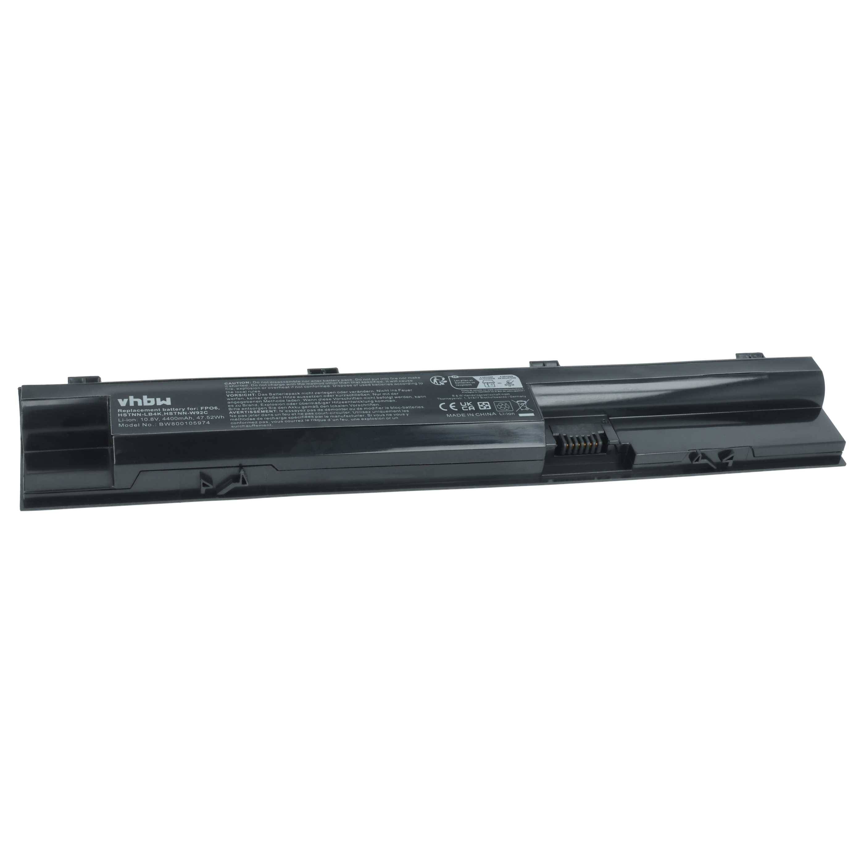vhbw Akku kompatibel mit HP ProBook 445 G1, 445 G0, 440 G1, 450, 440 G0, 445, 440, 450 G1, 450 G0 Notebook (4400 mAh, 10,8 V, Li-Ion)