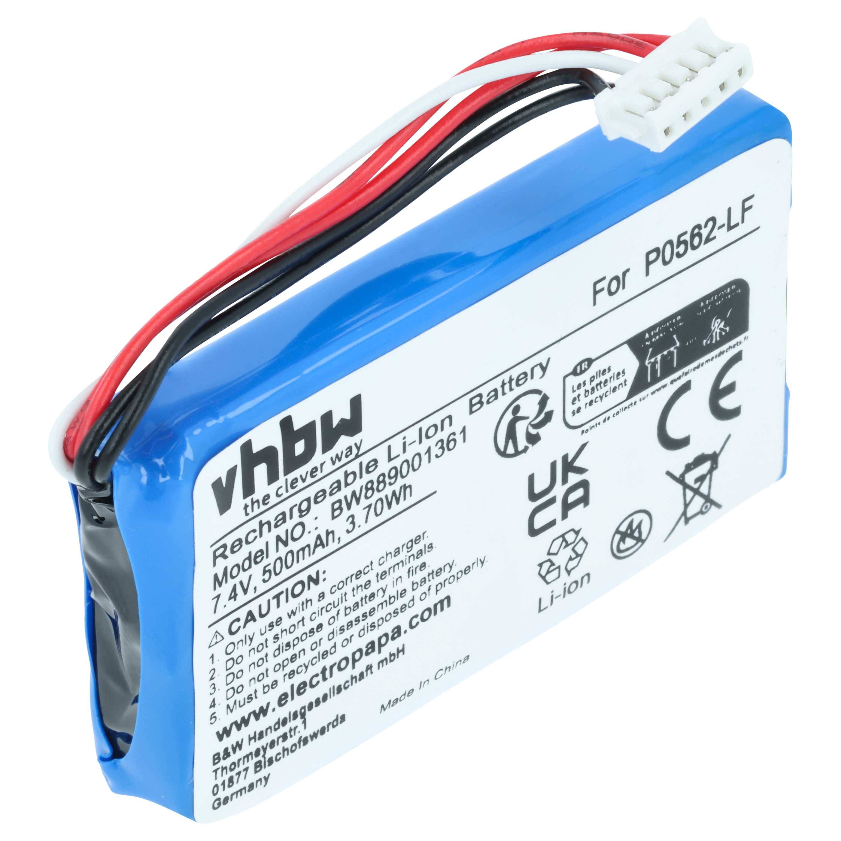 vhbw Akku Ersatz für HP 923052, P0946-HF, 923052PH 2S, P0562-LF für Fotodrucker (500 mAh, 7,4 V, Li-Polymer)