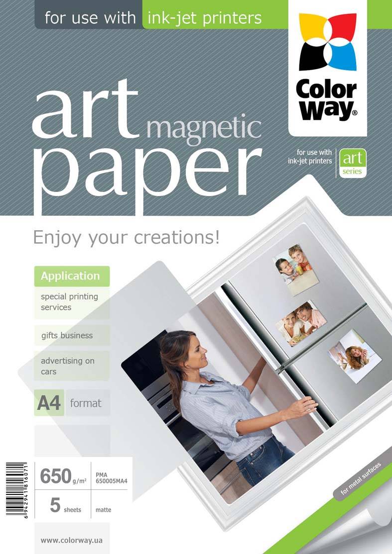 ColorWay Fine Art Fotopapier - Mattes Magnetisches 650 g/m², A4, 5 Bl.