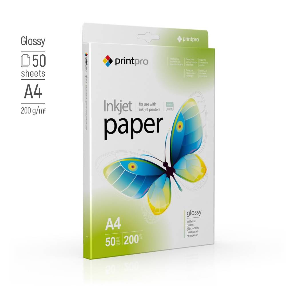ColorWay Fotopapier PrintPro glänzend 200g/m², A4, 50 Blatt PGE200050A4
