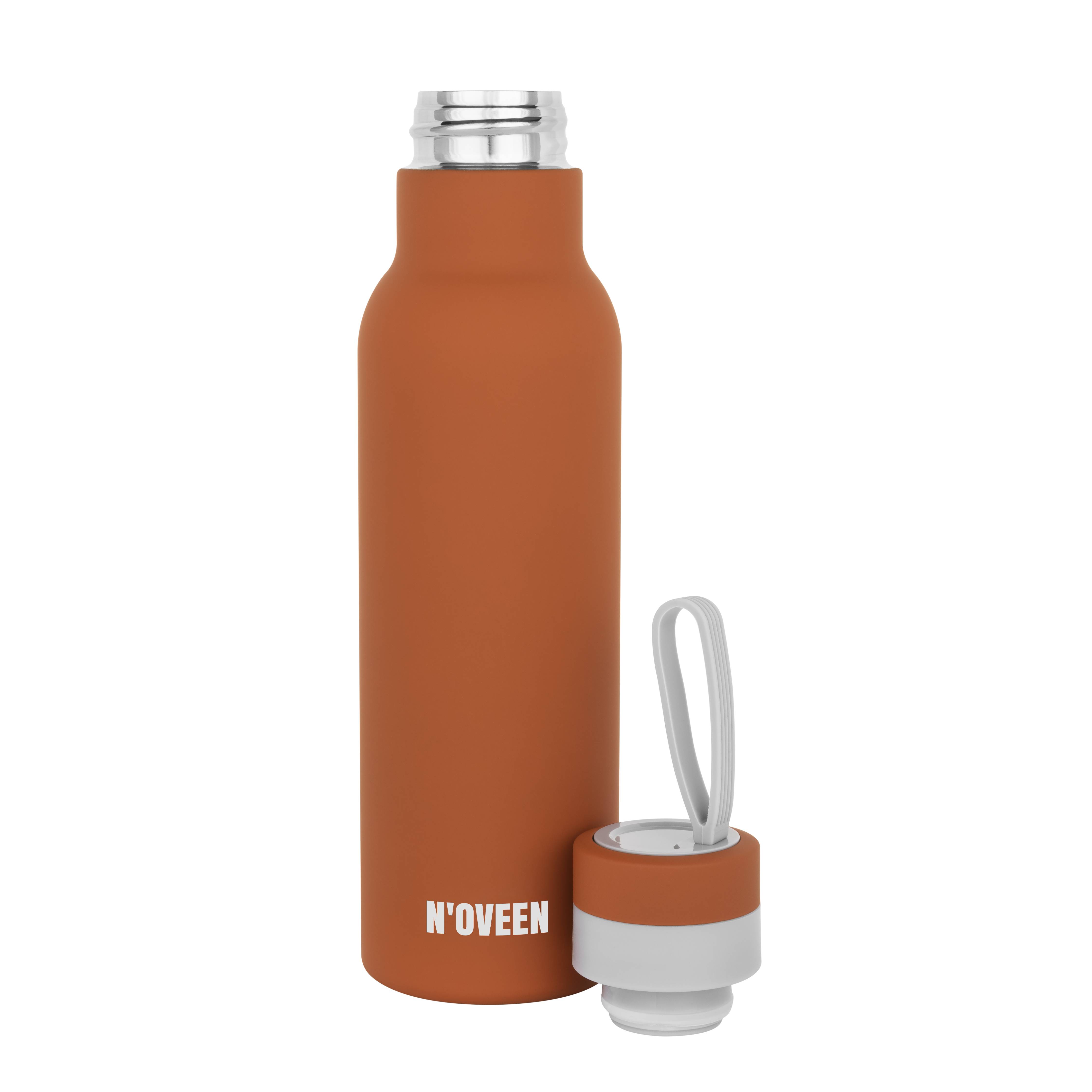 Noveen TB155 Thermoflasche Trinkflasche 500 ml für heiße und kalte Getränke Rot Matt