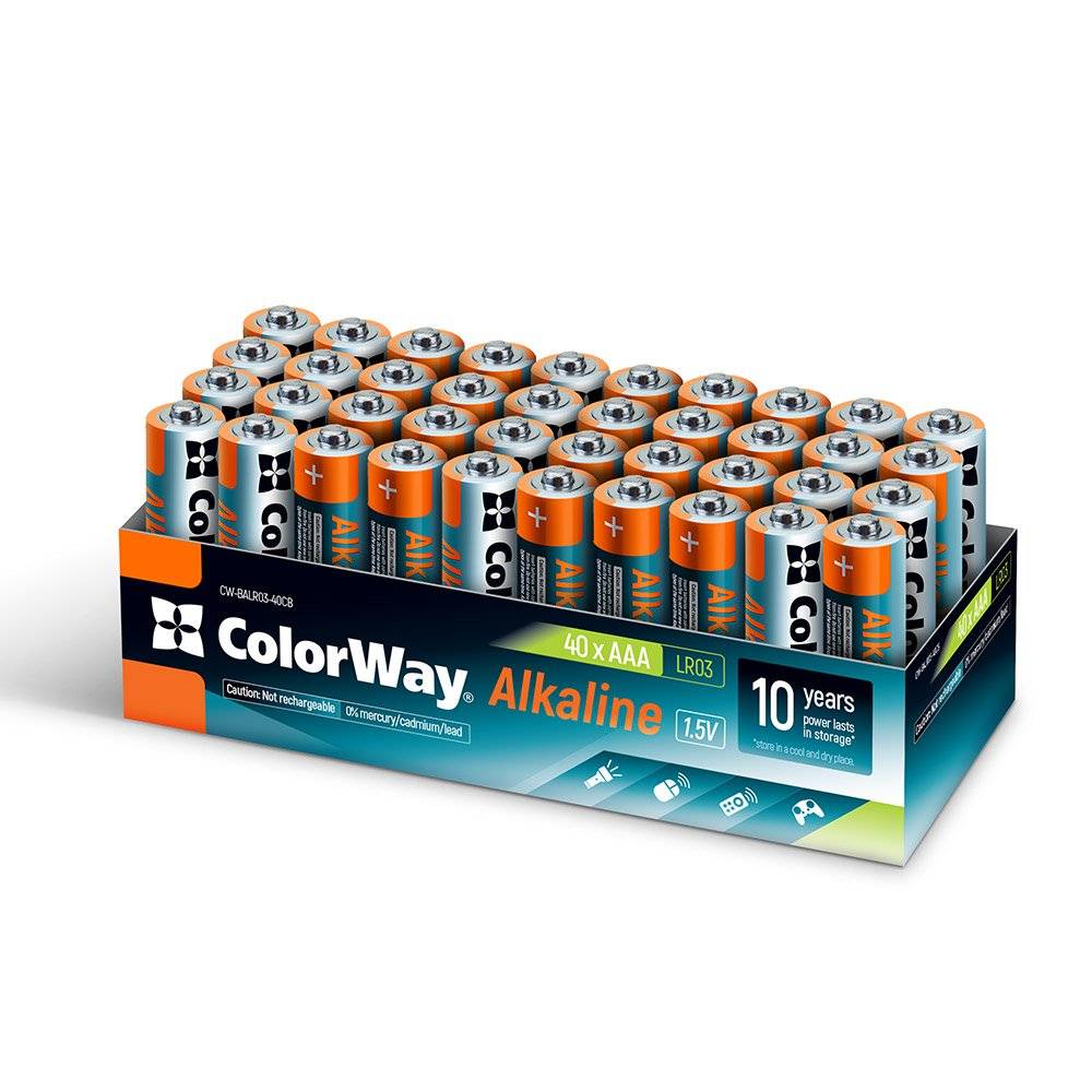 ColorWay Alkaline Power Batterien 40 Stück AAA