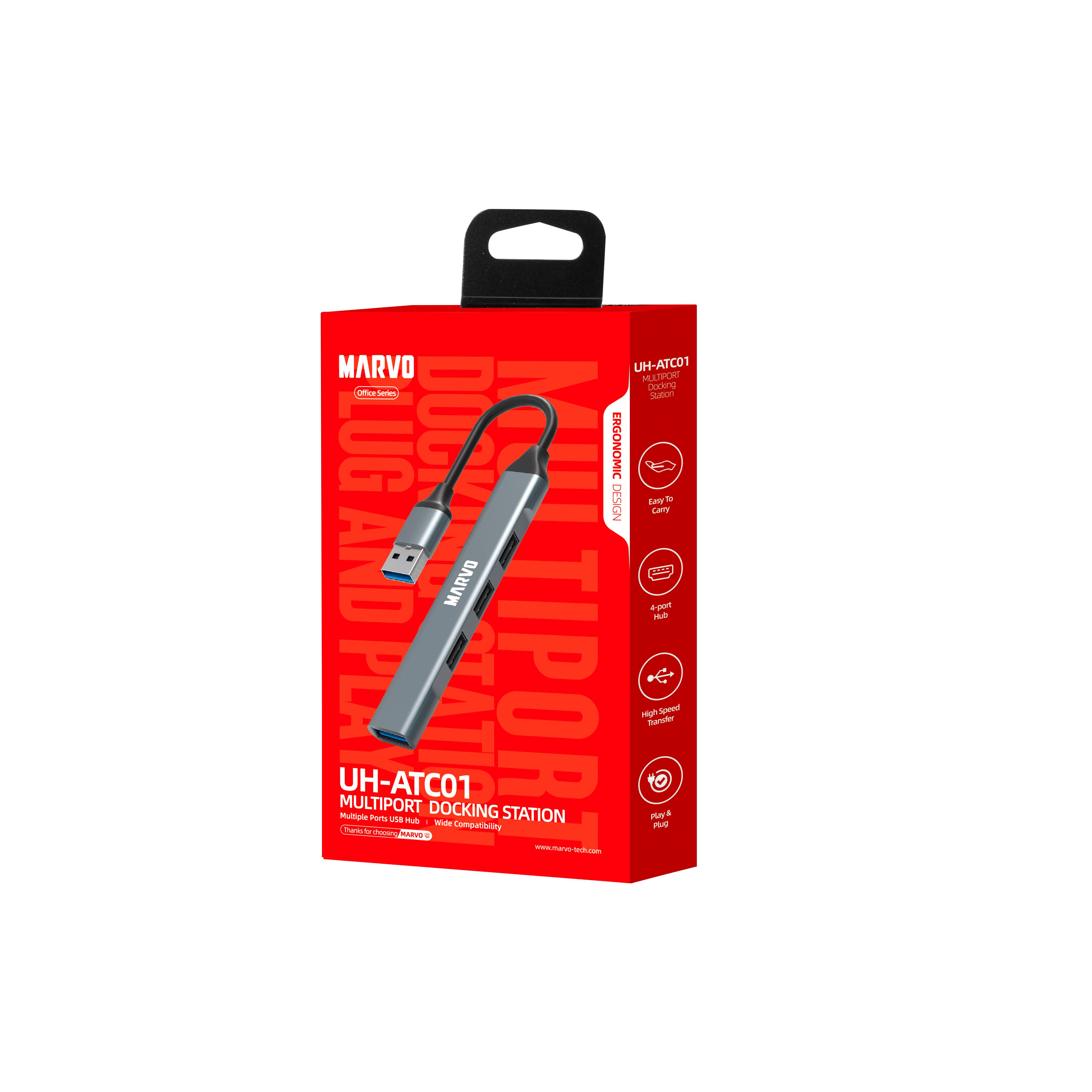 Marvo Uh-Atc01 Usb Hub Usb A - 4X Usb A