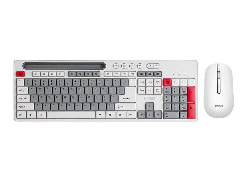 MARVO WS009 Kabelloses Tastatur & Maus Combo | 1600 DPI | 6 Tasten