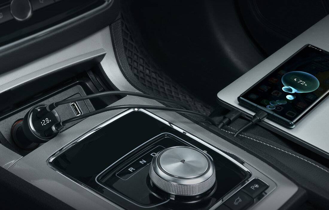 Autoladegerät Baseus Superme, USB, USB-C, 100W + USB-C Kabel (schwarz)