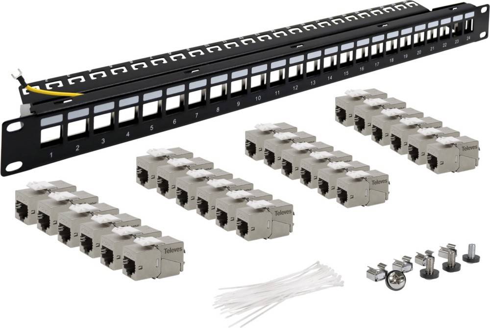 Televes 19" Frontblende UFBCAT6AB-S