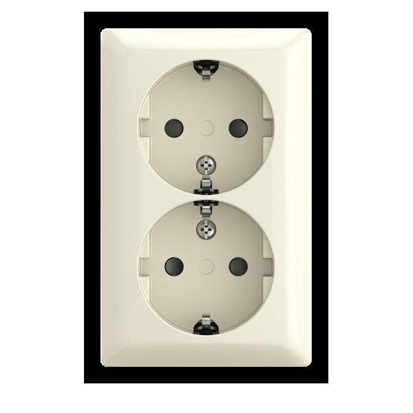 Busch-Jaeger SCHUKO Doppelsteckdose AP 202 EAPBJ-522