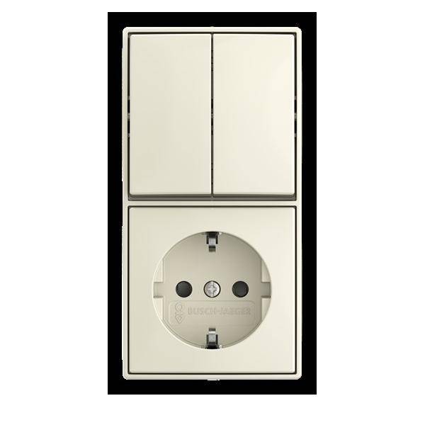 Busch-Jaeger Kombination Wippschalter 2601/5/20 EAPBJ-522