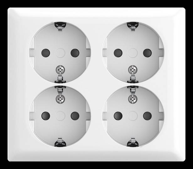 Busch-Jaeger SCHUKO Steckdose 4f AP 404 EAB-524