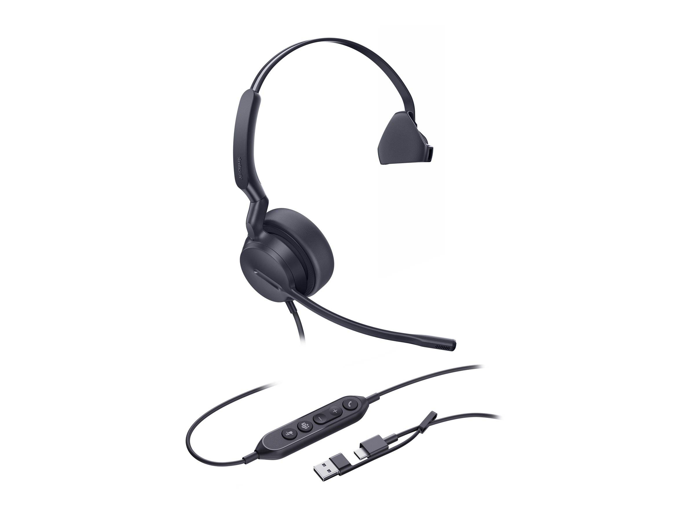 Yealink UH42 Mono - Headset - On-Ear - kabelgebundenUSB-A - USB-C - Zertifiziert