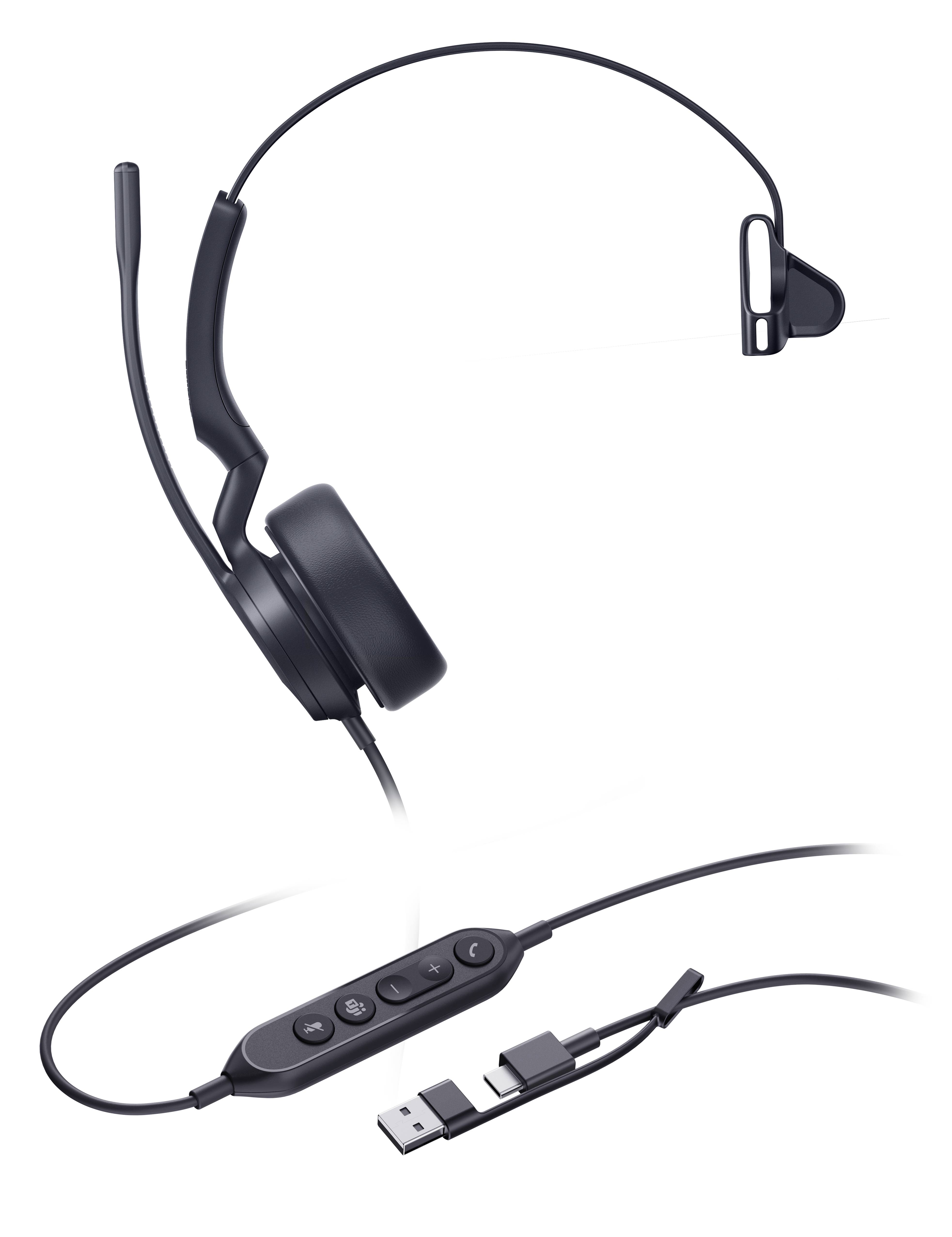 Yealink UH44 Mono - Headset - On-Ear - kabelgebunden