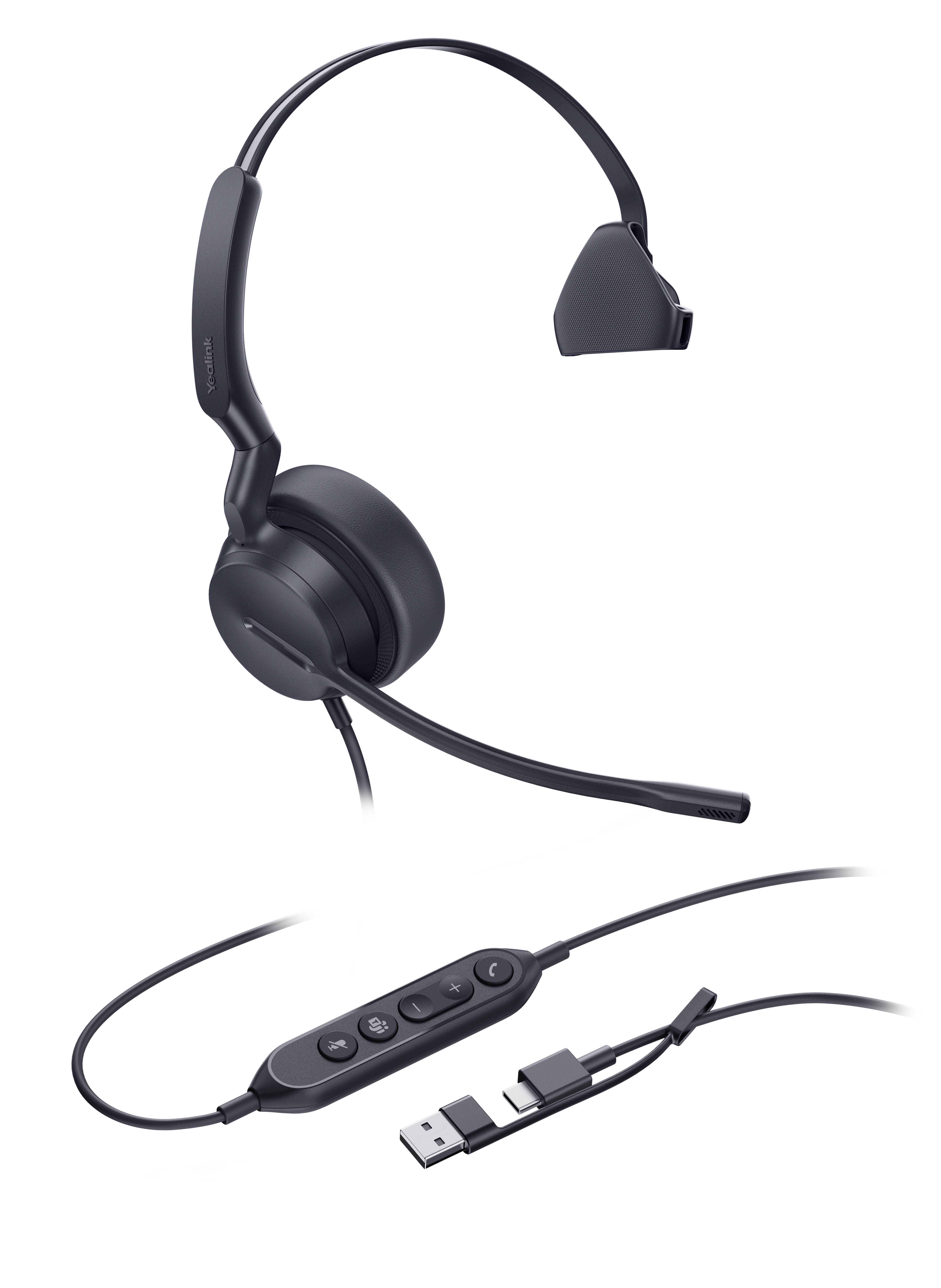 Yealink UH44 Mono - Headset - On-Ear - kabelgebunden