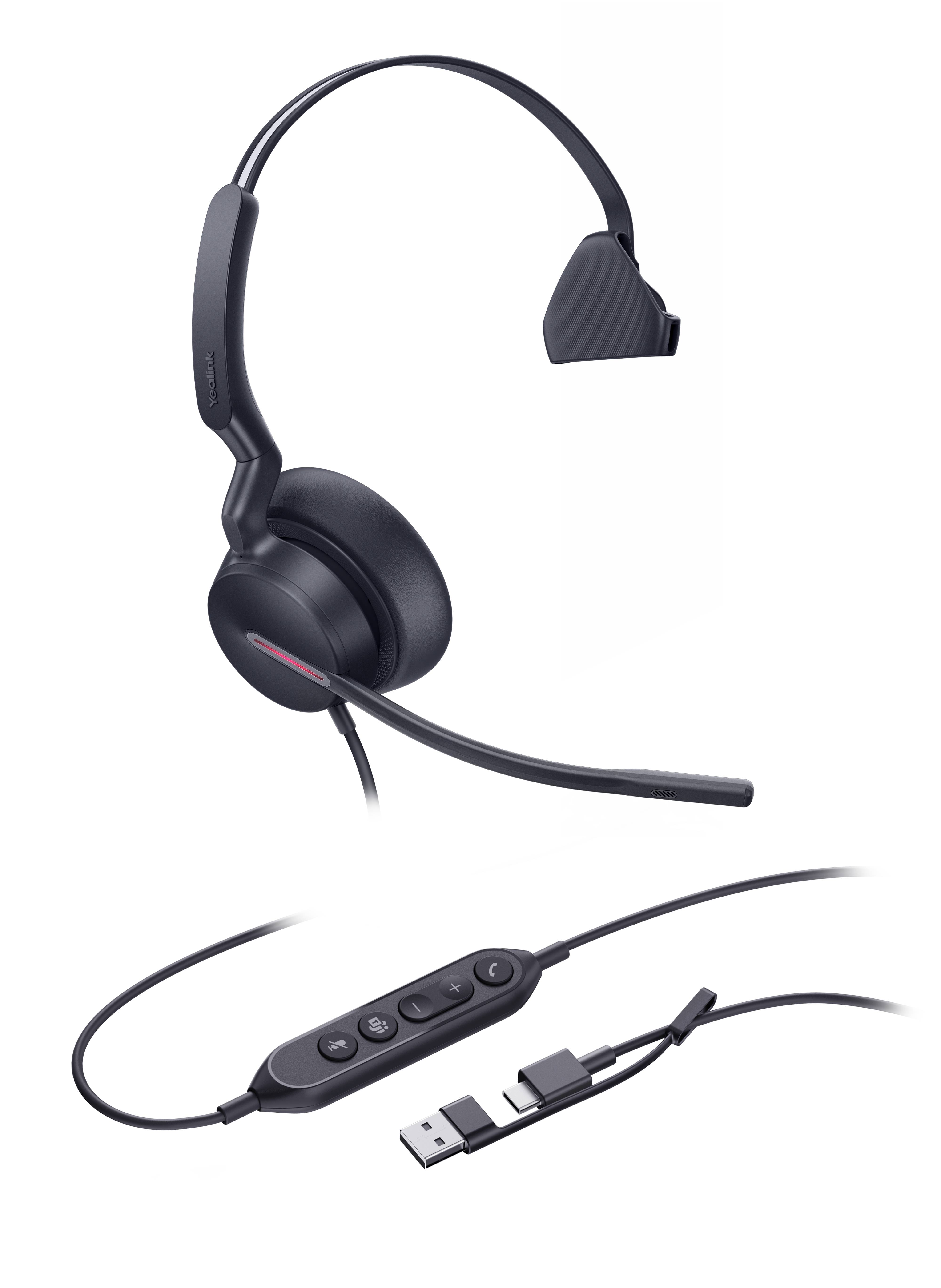 Yealink UH46 Mono - Headset - On-Ear - kabelgebunden