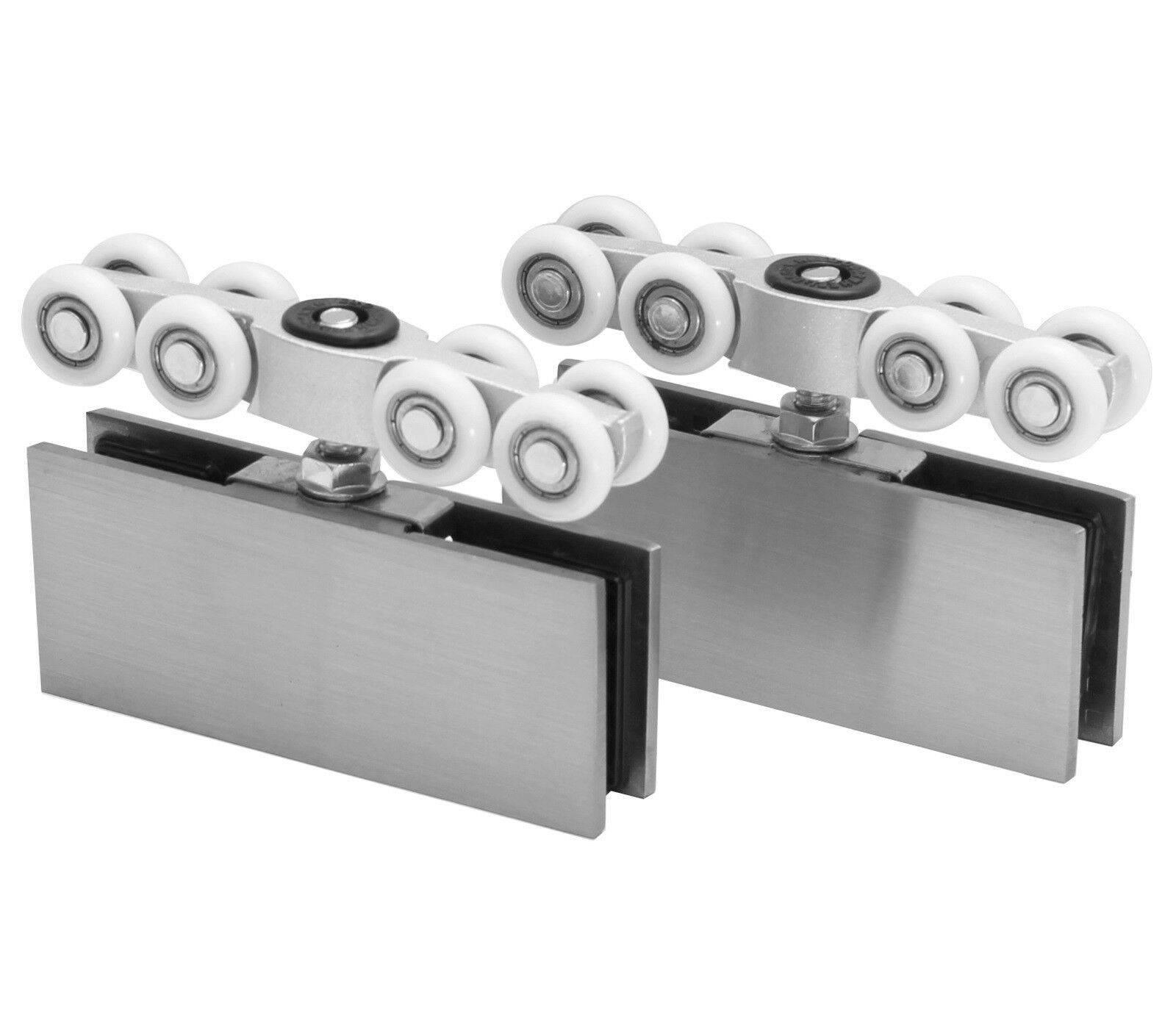 Rollwagen Edelstahl Laufwagen Laufrolle für Glasschiebetür Glastür Schiebetür