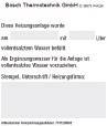 Bosch Thermotechnik Aufkleber Doku VES_S