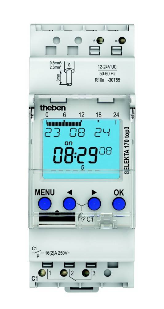 Theben Dig. Zeitschaltuhr 12-24 V SELEKTA170top312-24V