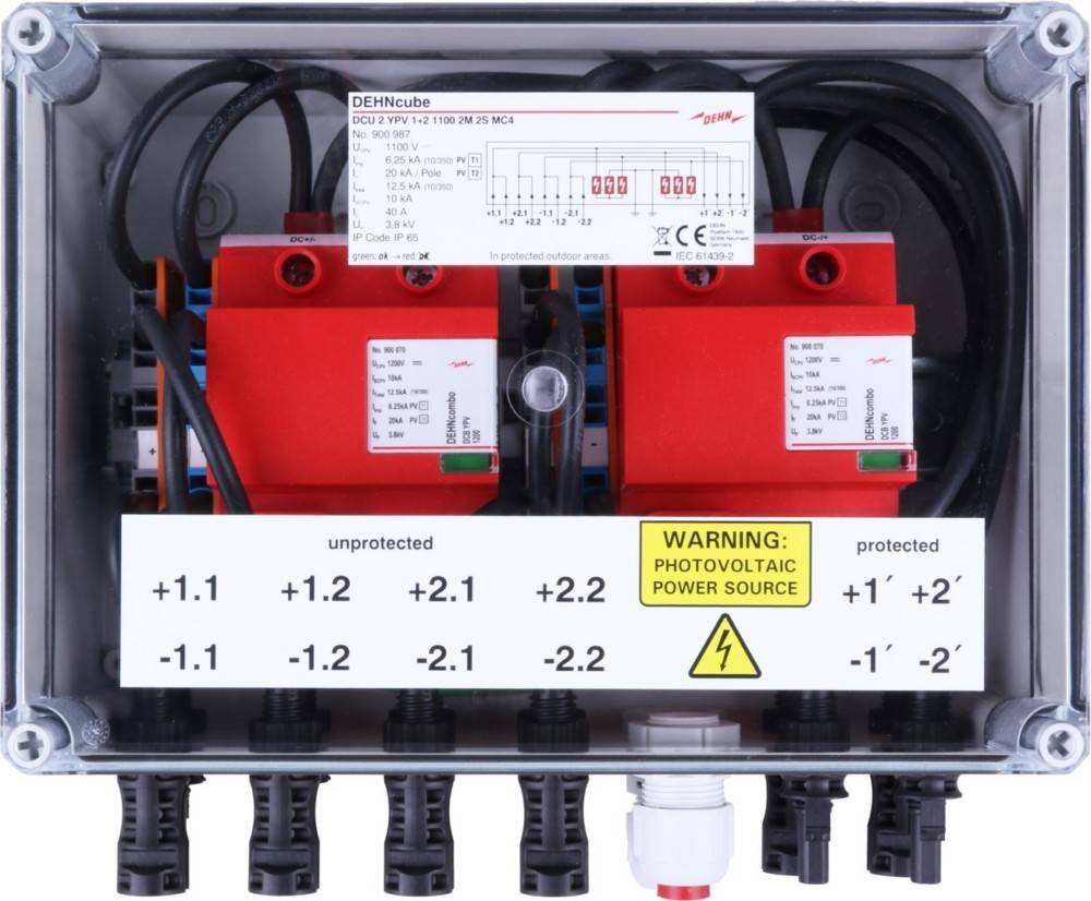 DEHN GAK Typ 1+2 im Gehäuse IP6 DCU 2 YPV 1+2#900987