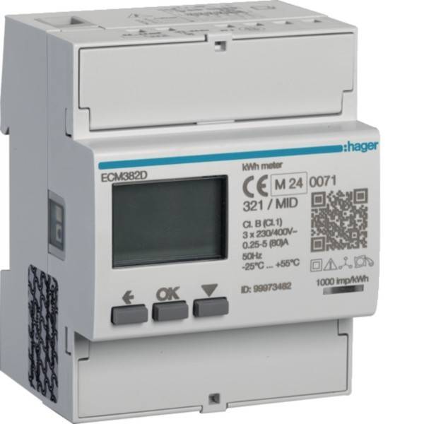 Hager Energiezähler 3phasig ECM382D