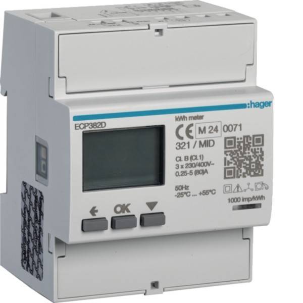 Hager Energiezähler 3phasig ECP382D