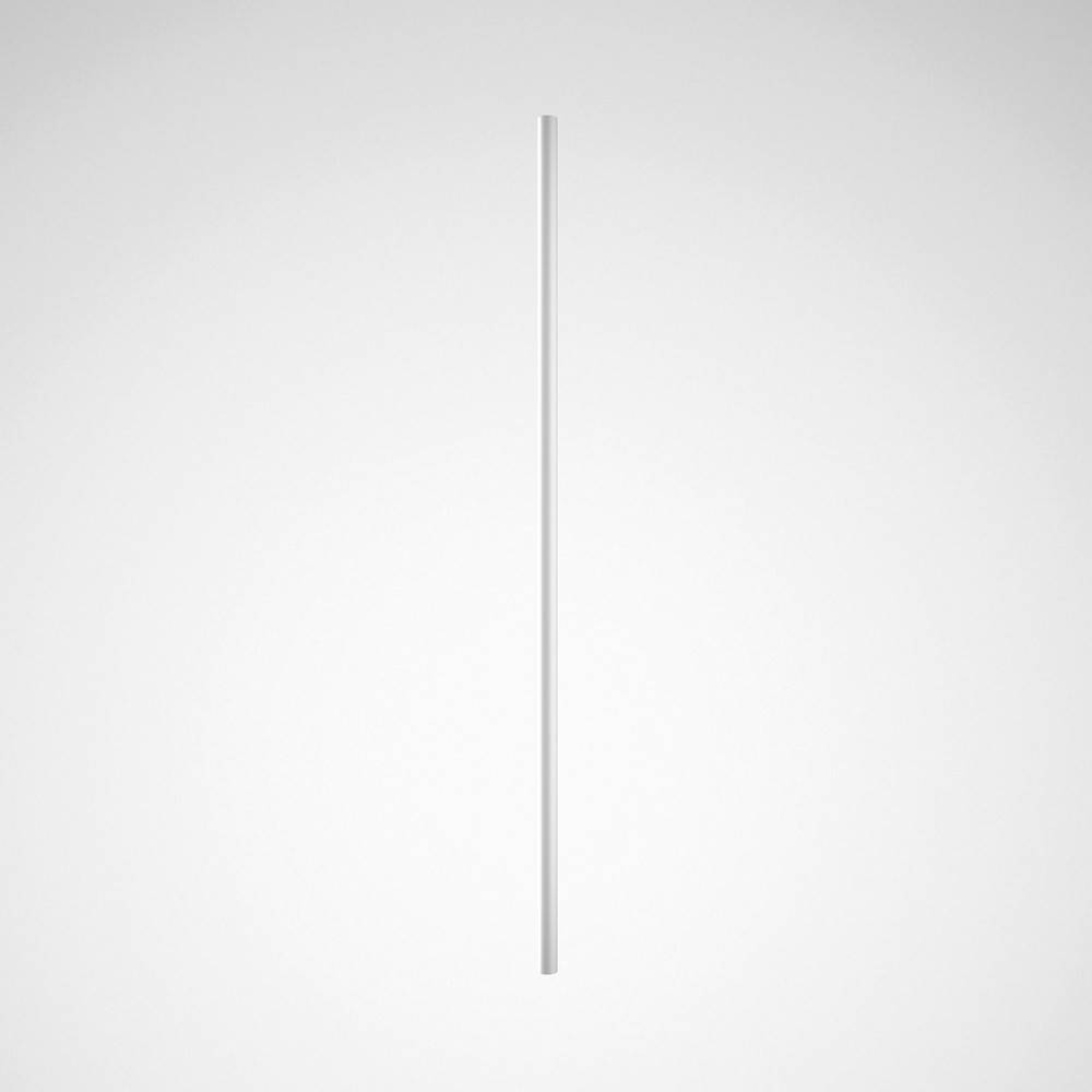 Eine einzelne vertikale weiße Linie, zentriert auf einem einfarbigen grauen Hintergrund.