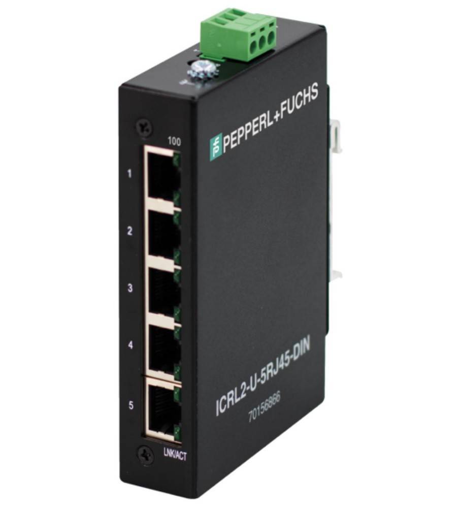 Pepperl+Fuchs Fabrik Unmanaged-Ethernet-Switch ICRL2-U-5RJ45-DIN