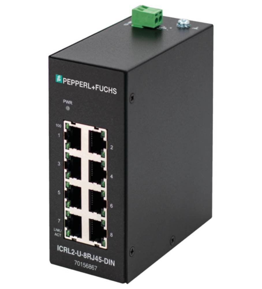 Pepperl+Fuchs Fabrik Unmanaged-Ethernet-Switch ICRL2-U-8RJ45-DIN