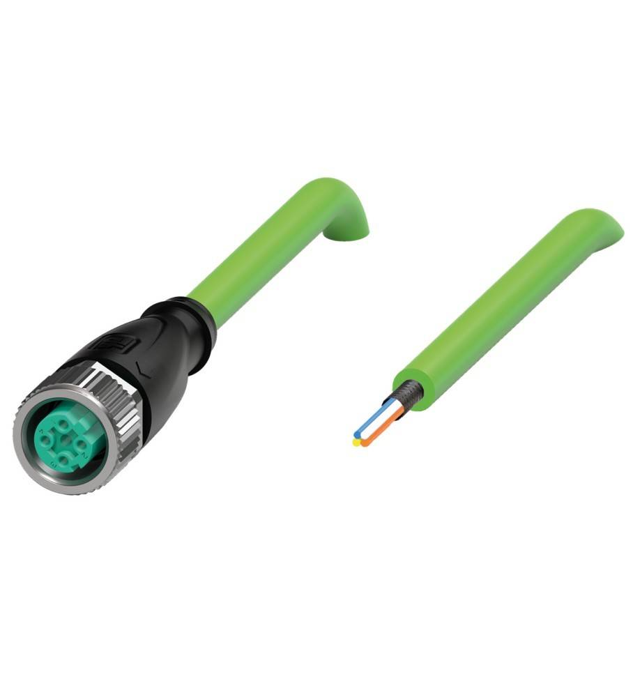 Pepperl+Fuchs Fabrik Kabeldose, Ethernet V1D-G-GN1M-PUR-E1S