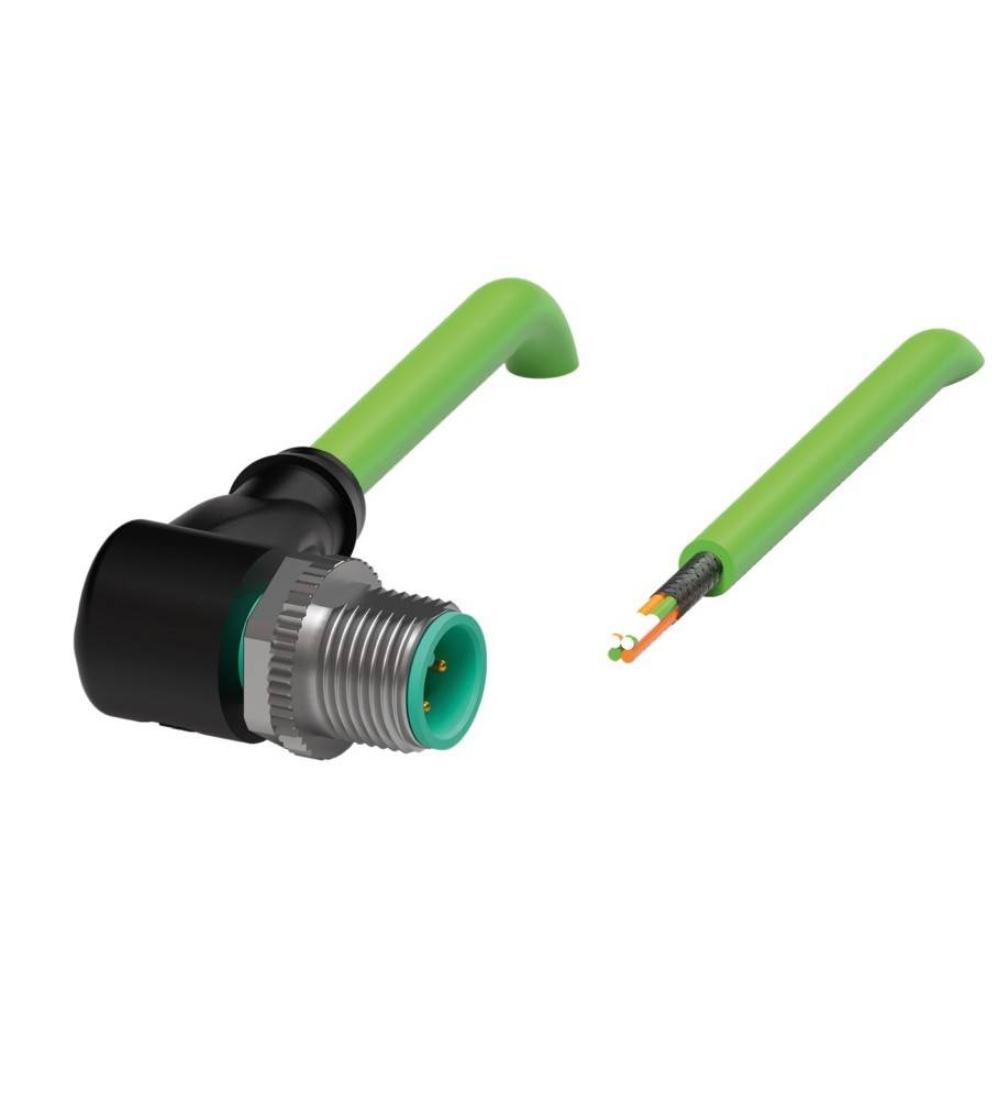 Pepperl+Fuchs Fabrik Kabelstecker, Ethernet V1SD-W-GN5M-PUR-E2S