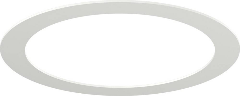 Ein einfacher weißer Ring auf weißem Hintergrund, ähnlich einem flachen, kreisförmigen Band oder Armband.