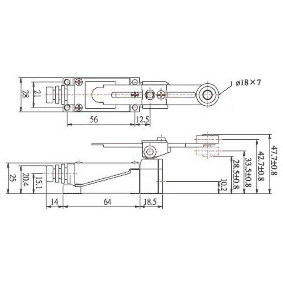 Endschalter Positionsschalter Grenztaster Rollenschalter CNC Schutzschalter