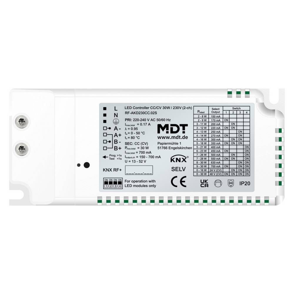 MDT technologies KNX RF+ LED Controller RF-AKD230CC.02S
