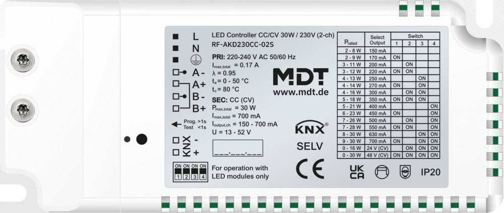 MDT technologies KNX RF+ LED Controller RF-AKD230CC.02S