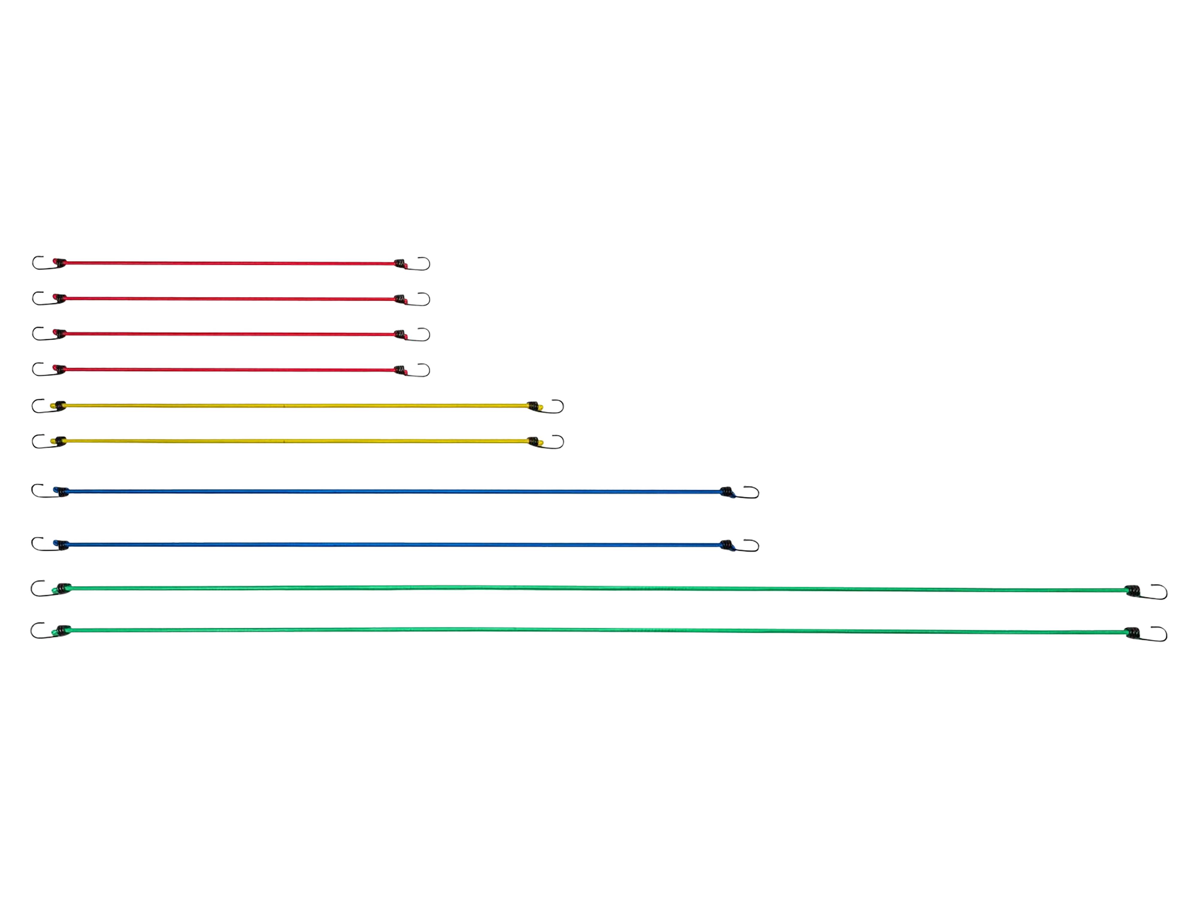 BLACK & DECKER Gepäckstrang-Set, 60/80/100/150 cm, 10-teilig